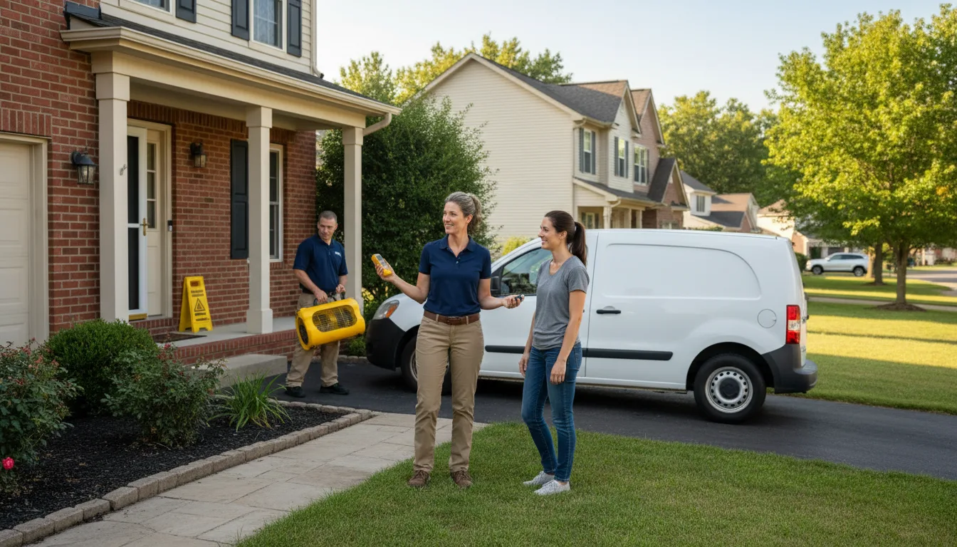 Water restoration image for Dehumidification And Cleanup Services in Elkins, AR